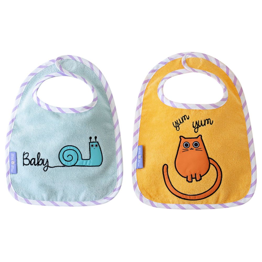 Milk&Moo - Tombish Cat & Sangaloz Baby Towel Bib Set 2pcs