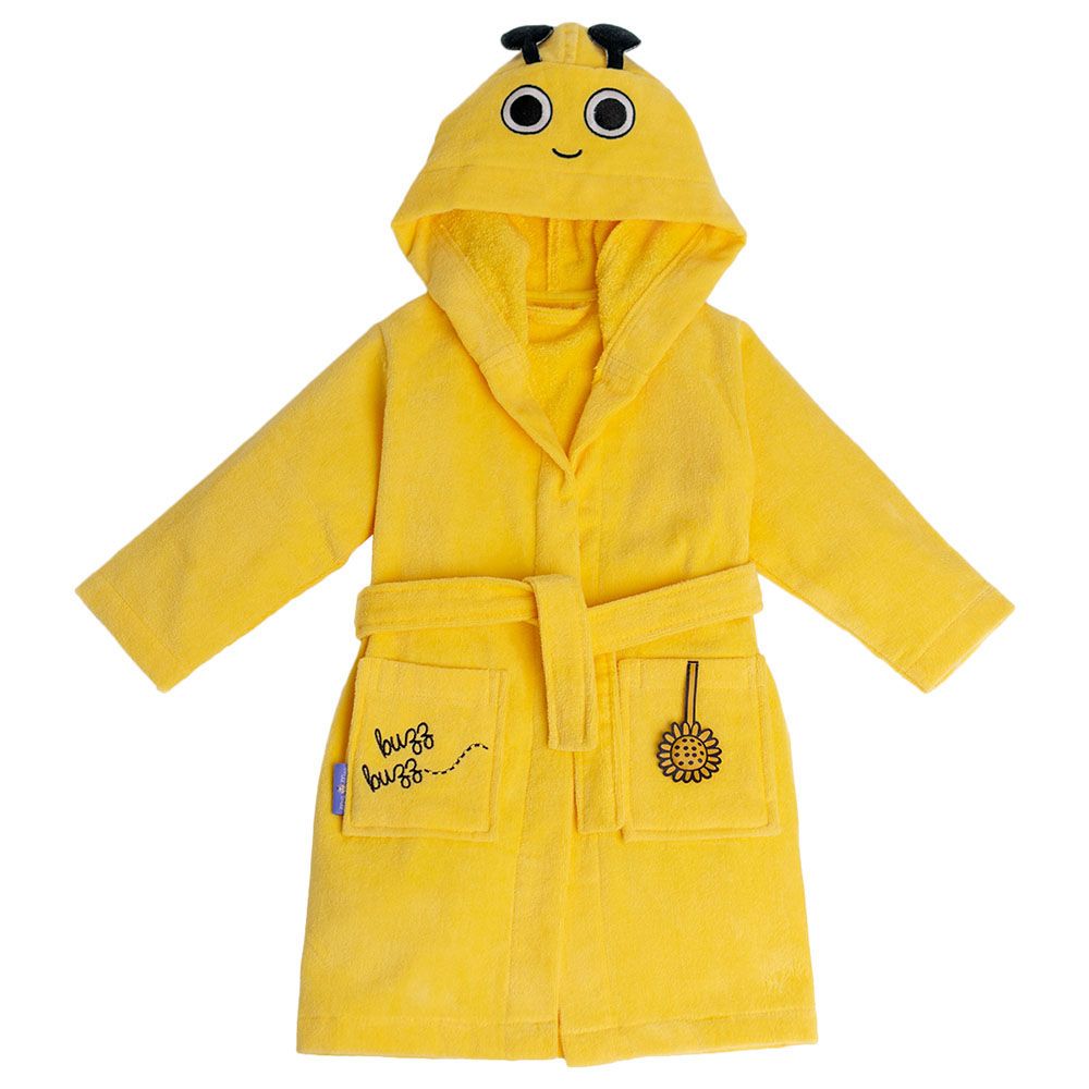 Milk&Moo - Buzzy Bee Velvet Hooded Bathrobe