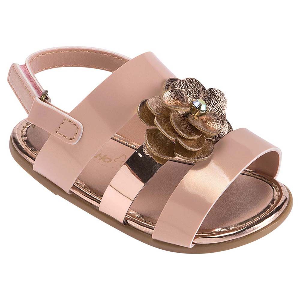 Pimpolho - Flower Slingback Sandal - Copper