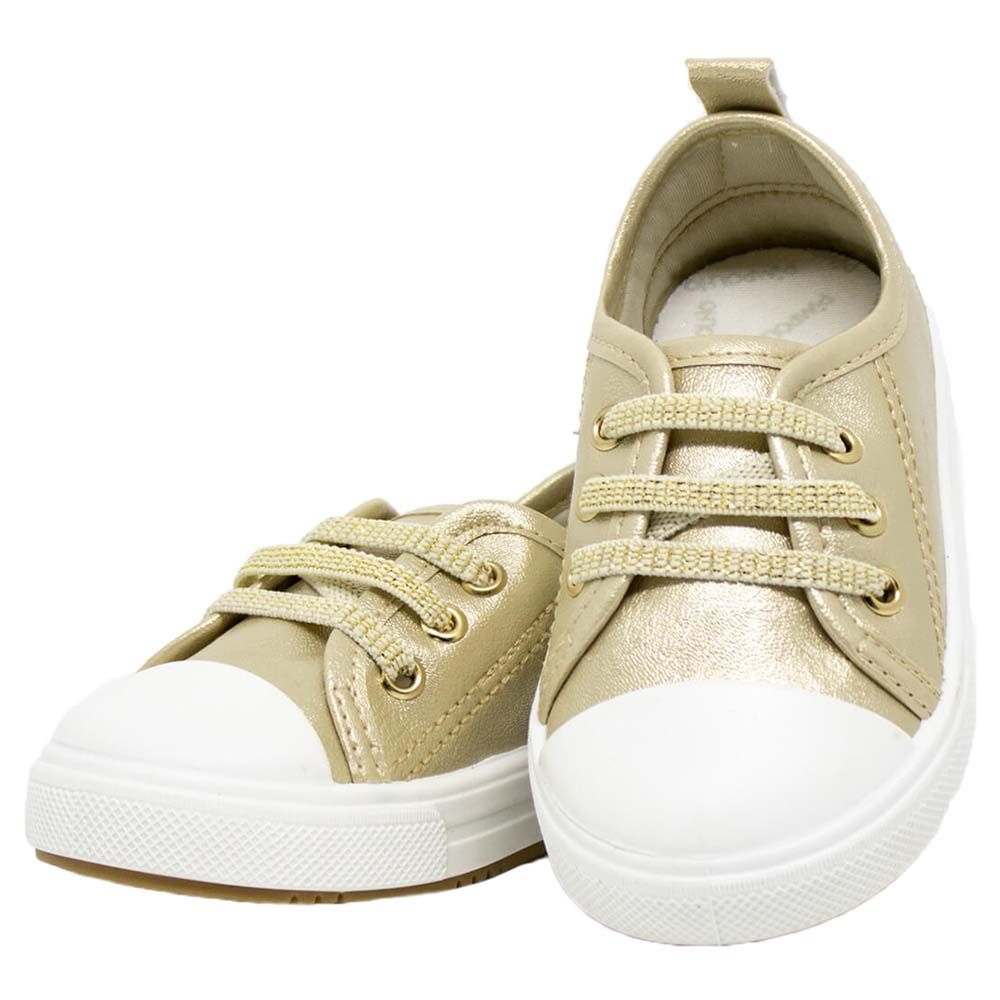 Pimpolho - Lace Leather Sneaker - Gold