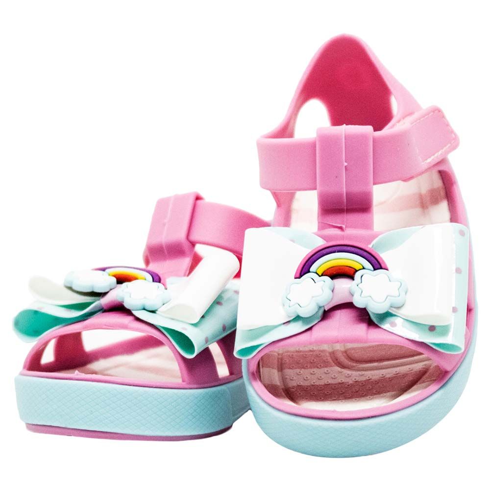 Pimpolho - Rainbow Velcro Closure Sandal - Pink