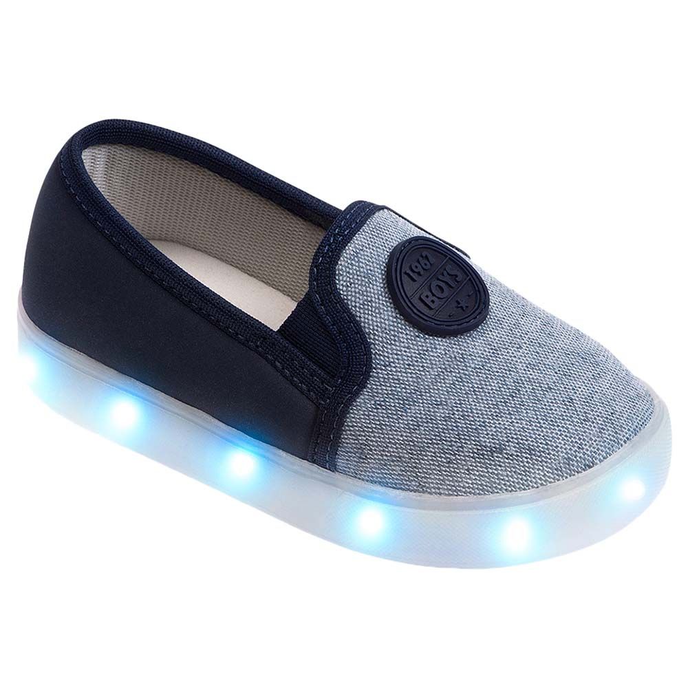 Pimpolho - Light-Up Canvas Slip-On Sneaker - Blue