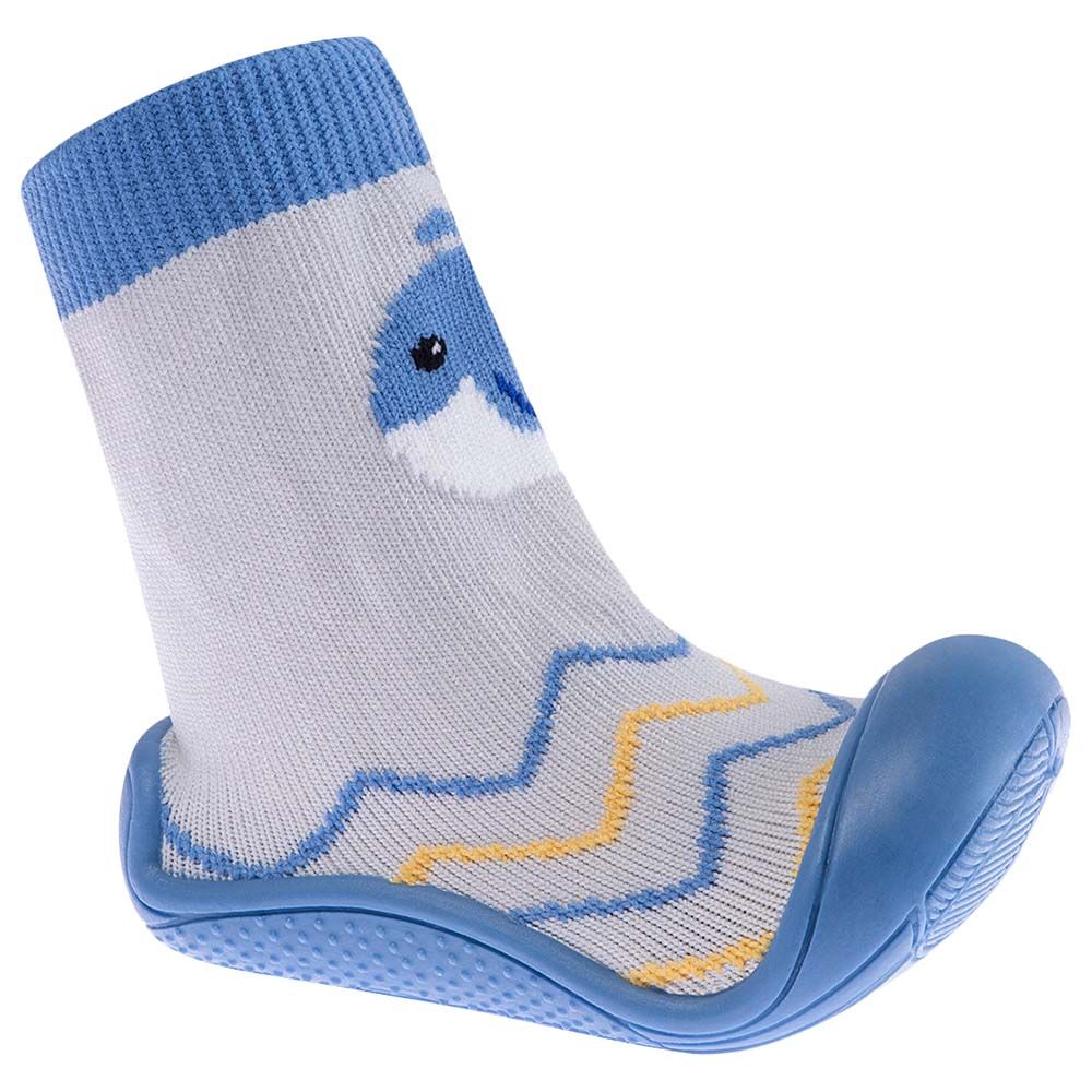 Pimpolho - Dolphin Design Sock With Sole - Grey