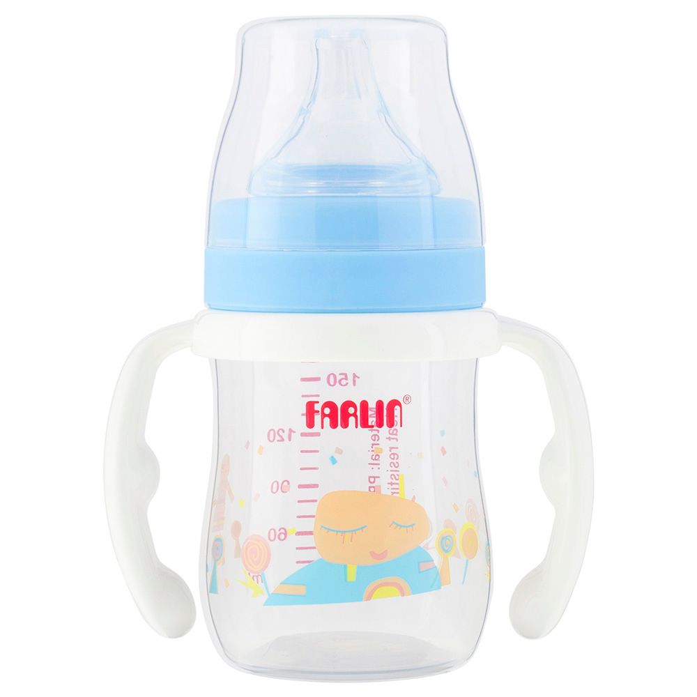 Farlin - Pp Feeding Bottle 150cc w/ Handle - Blue