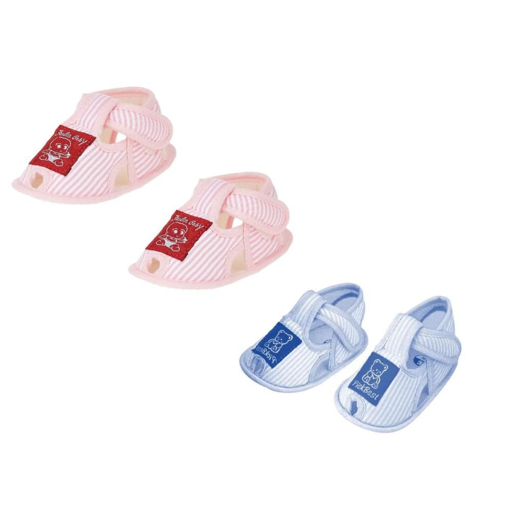 Farlin - Striped Baby Booties - Color May Vary