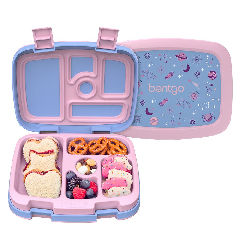 Bentgo - 5 Compartments Kids Prints Lunchbox - Lavender Galaxy