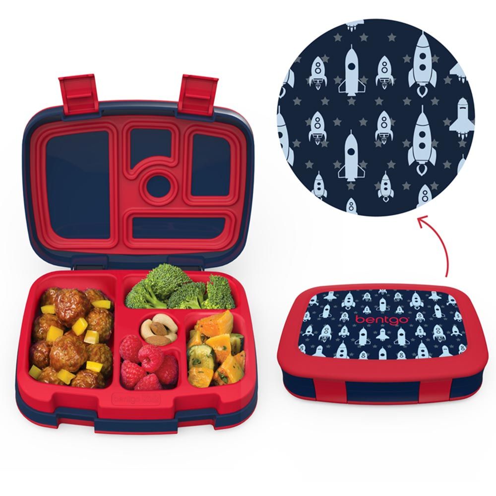 Bentgo - 5 Compartments Kids Prints Lunchbox - Rocket