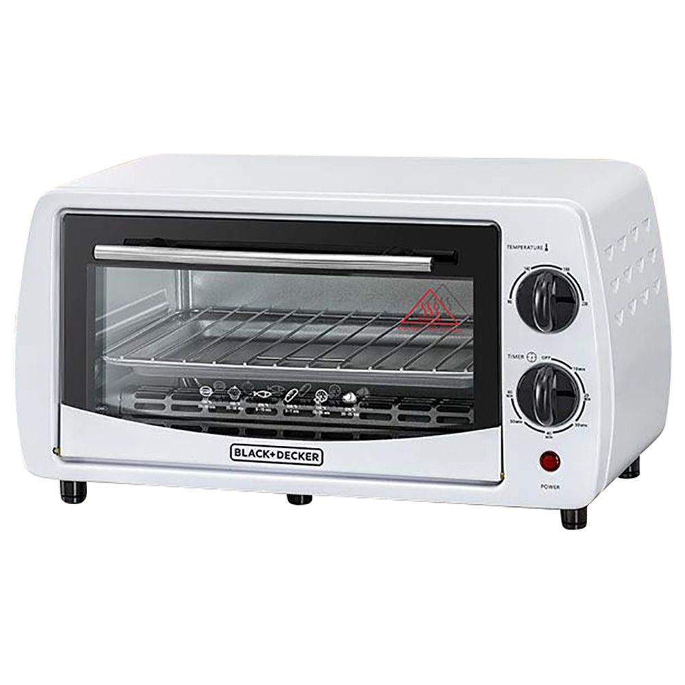 Black+Decker - 9L Double Glass Toaster Oven - White