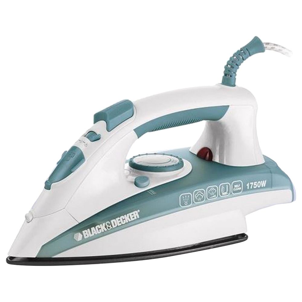 Black+Decker - 1750W Vertical Steam Iron - White