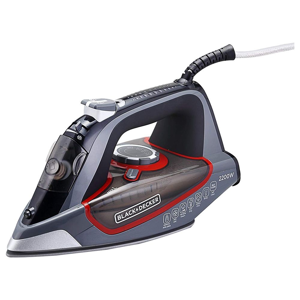 Black+Decker - Steam Iron With Ceramic Soleplate