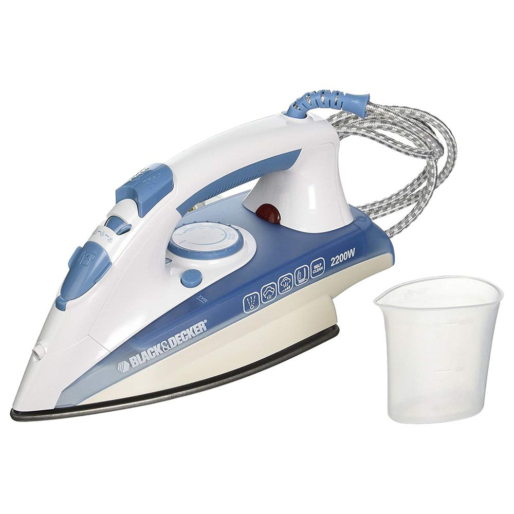 Black+Decker - Steam Iron Non-stick Spray Function - White