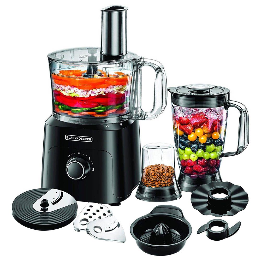 Black+Decker - 34 Functions 5 in 1 Food Processor - Black