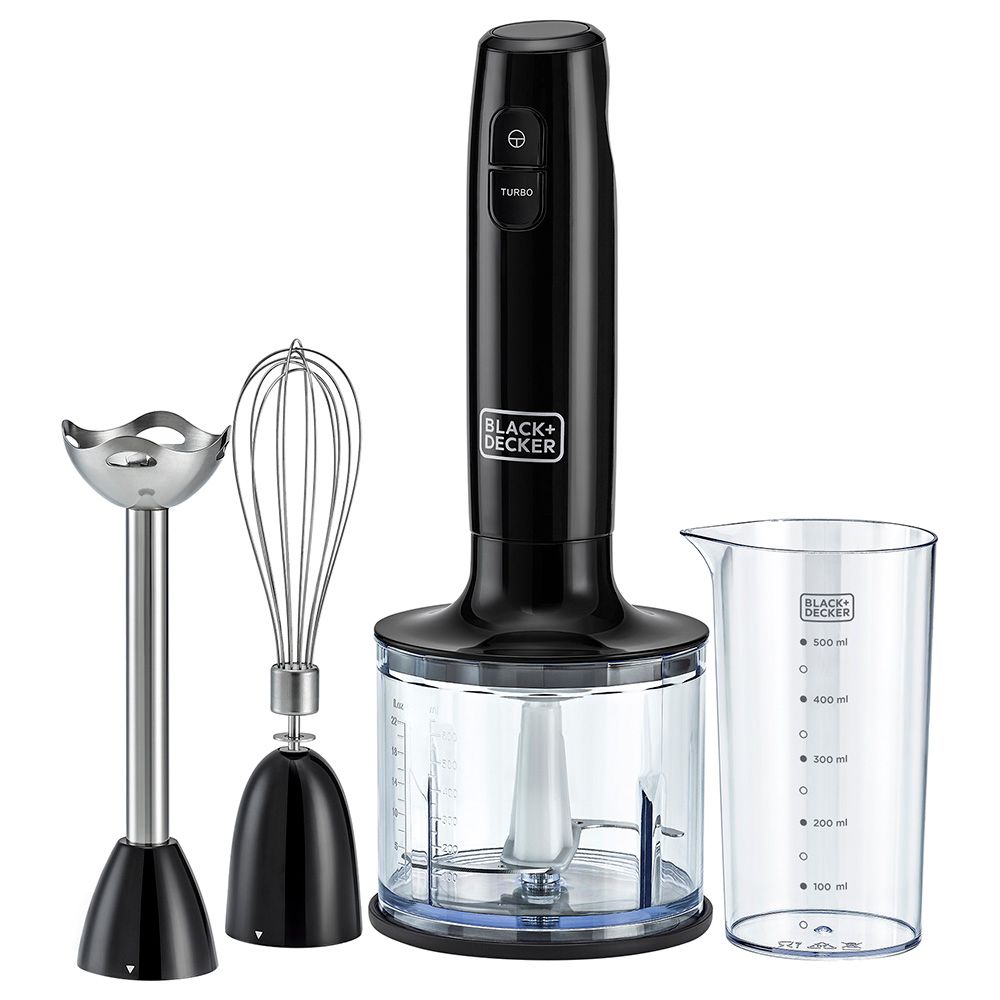 Black+Decker 3-in-1 Hand Blender With Chopper & Whisk 600W