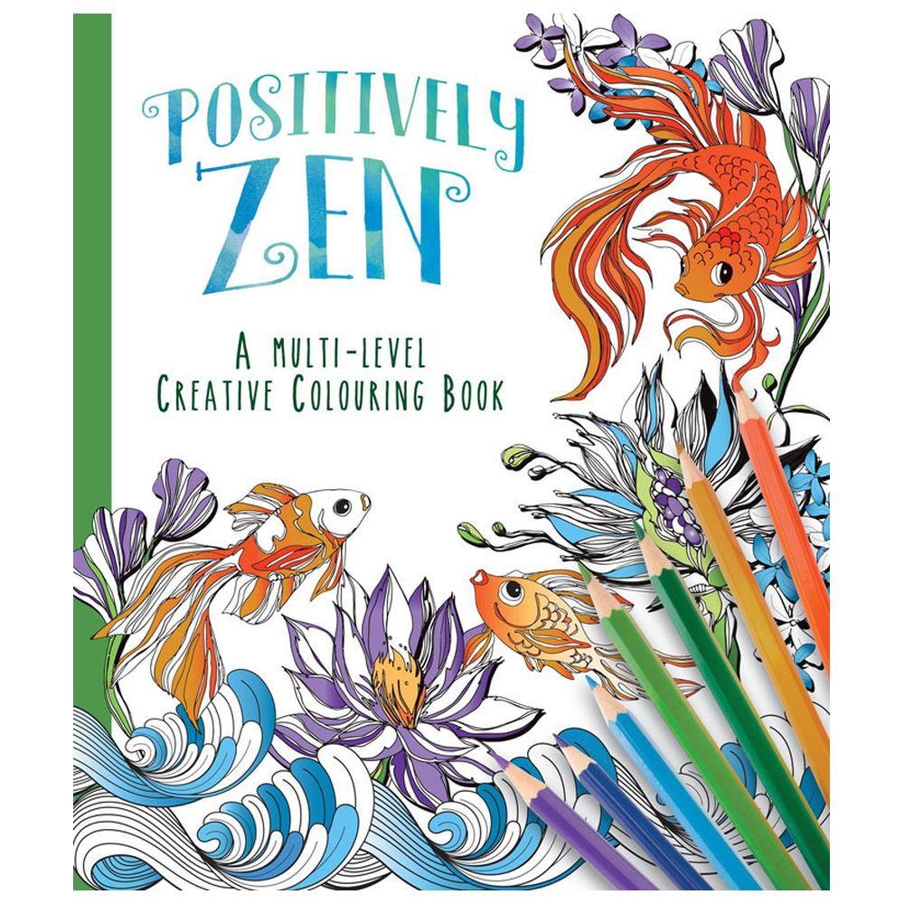  كتاب multi level positively zen colouring book