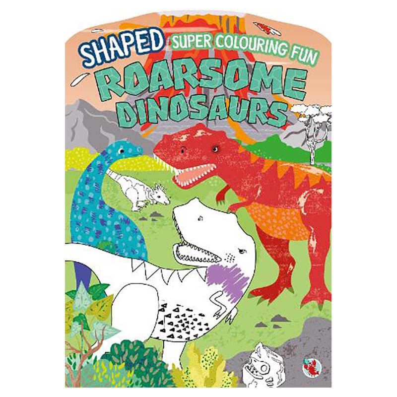 كتاب تلوين Shaped Super Colouring Fun: Awesome Dinosaurs