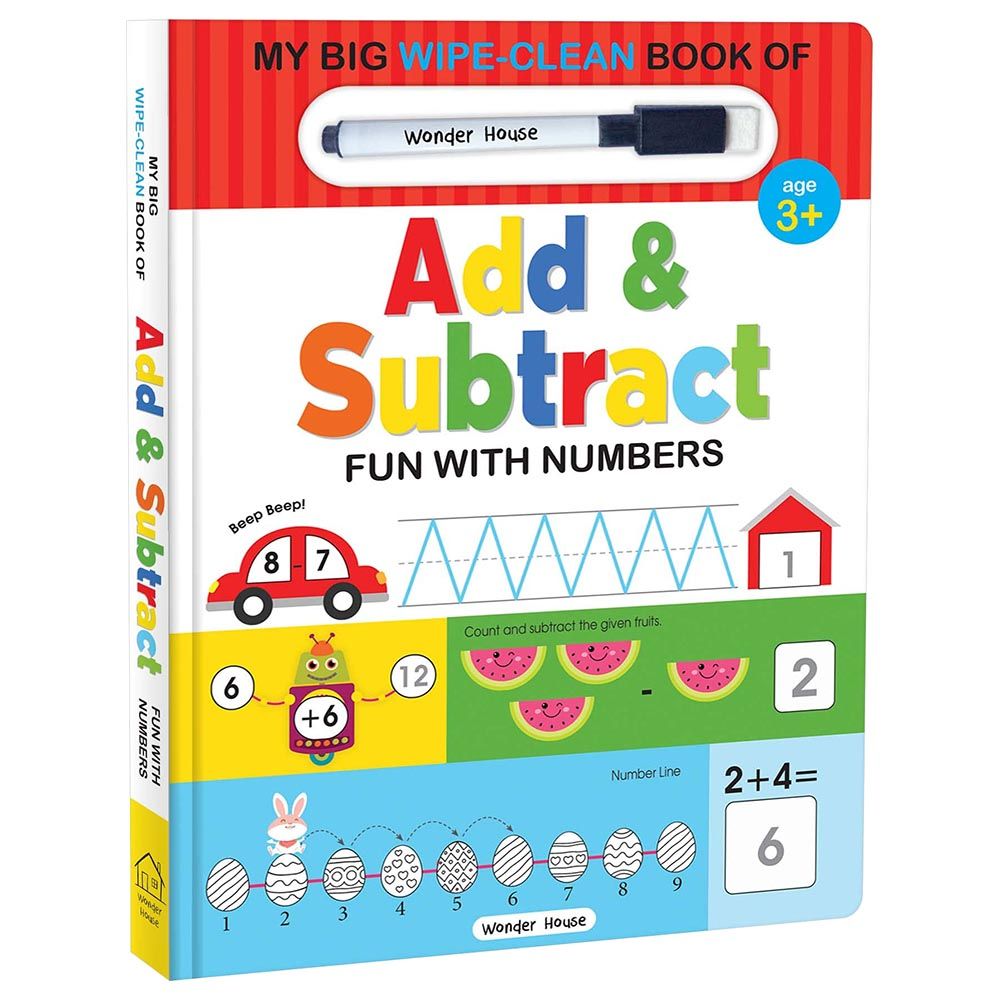  كتاب my big wipe & clean book of add & subtract