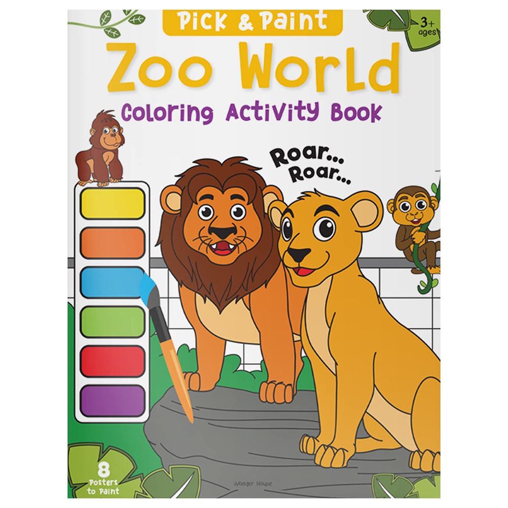  كتاب pick & paint coloring activity: zoo world