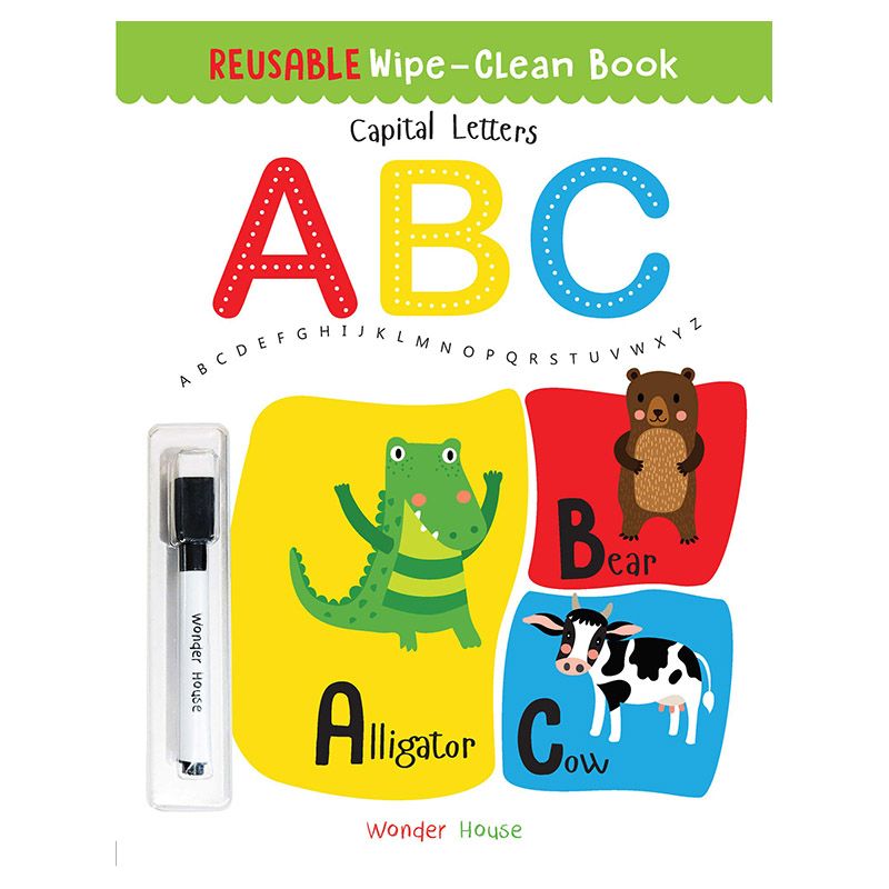 كتاب Reusable Wipe And Clean Capital Letters