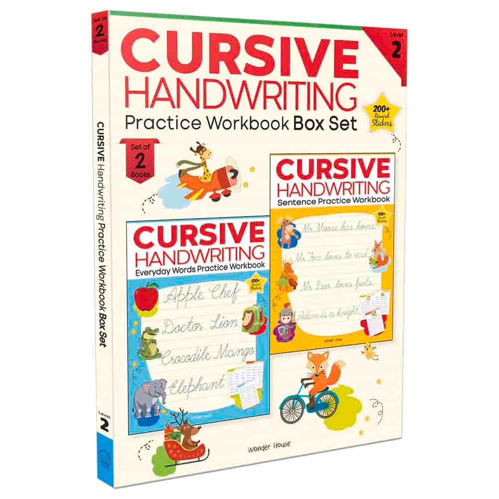 Cursive Handwriting Practice Workbook: Set of 2