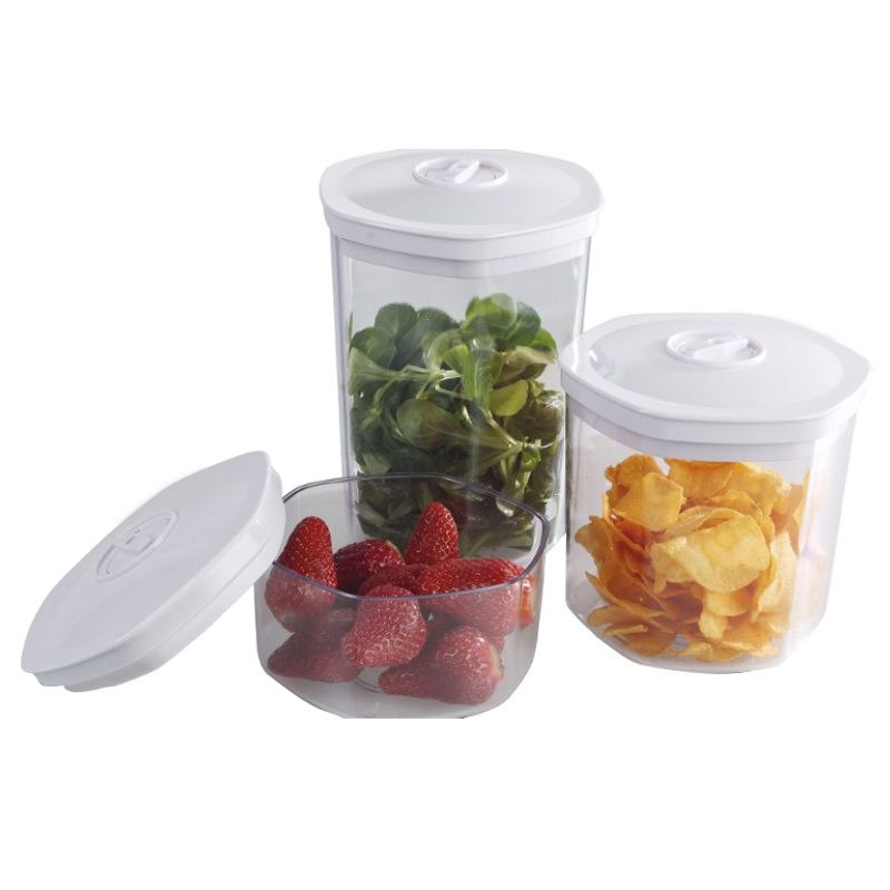 Solis - Hexagonal Food Storage Vacuum Containers - Clear