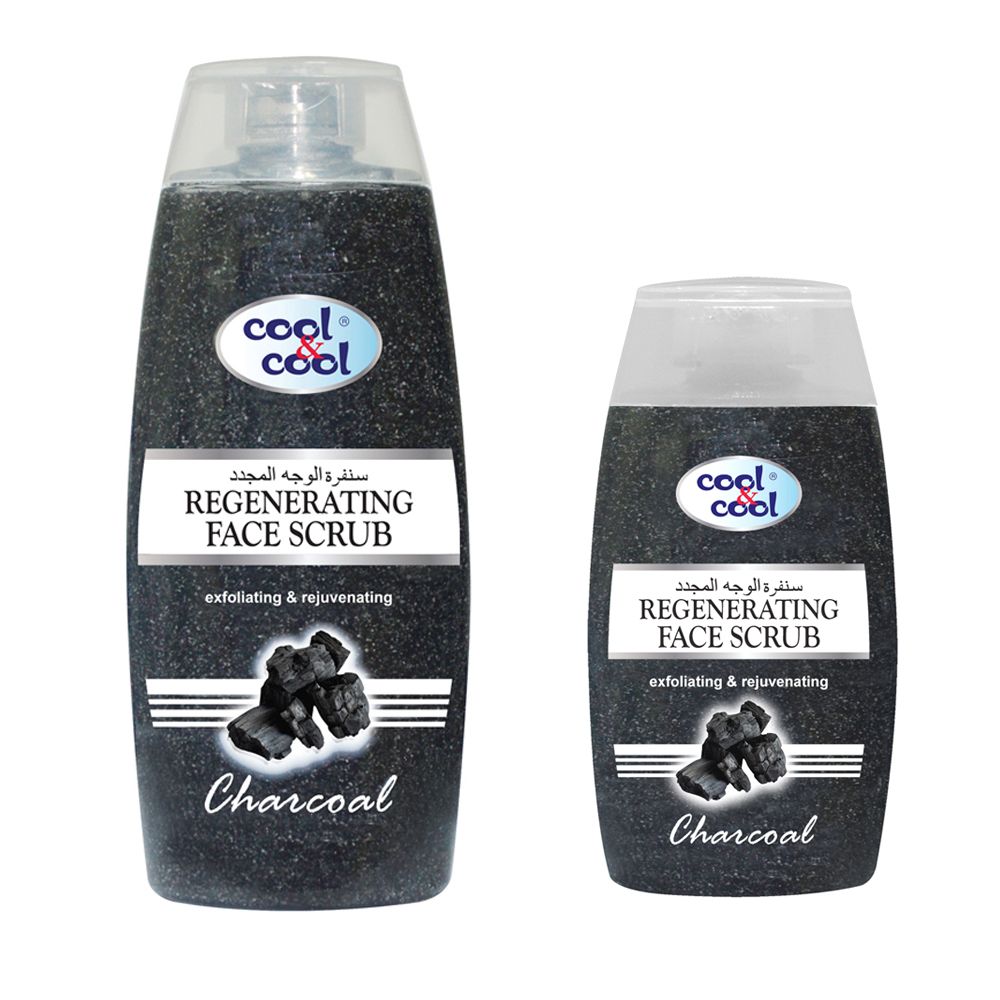 Cool & Cool - Regenerating Face Scrub Charcoal - 200ml + 100ml Free