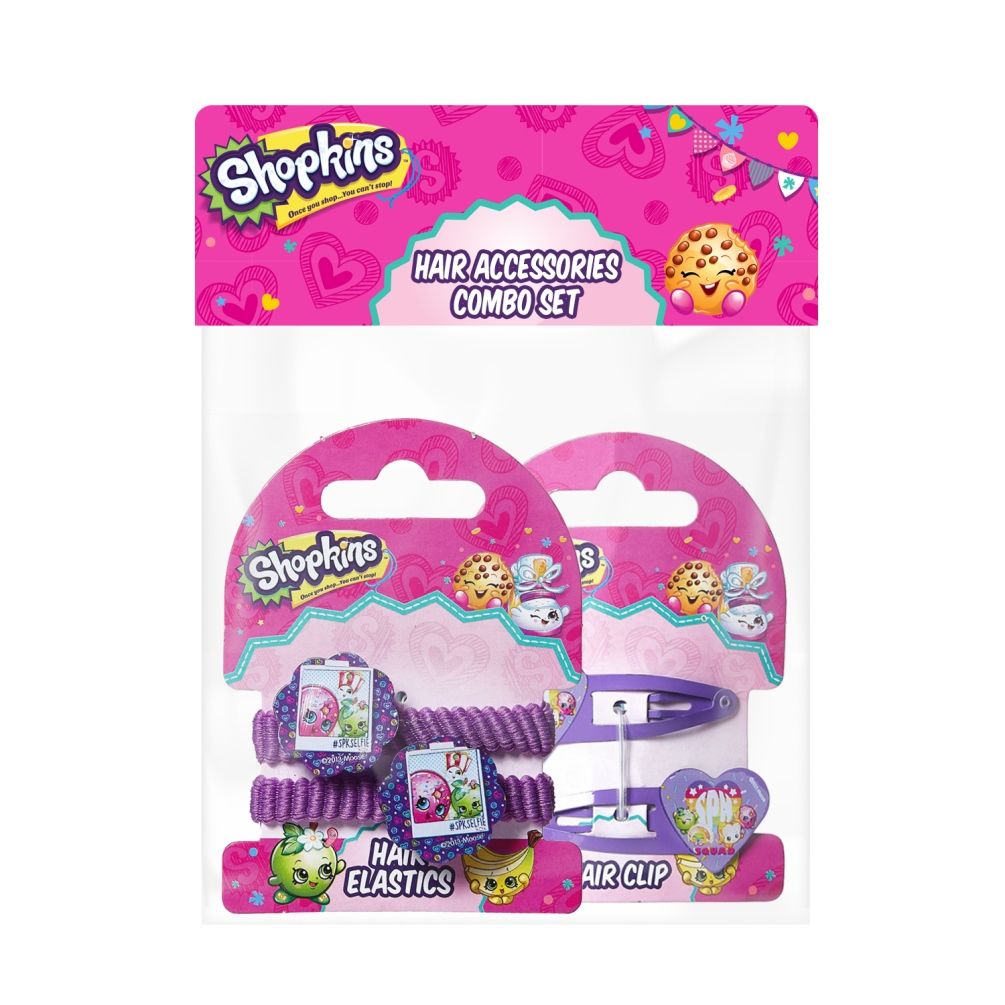 Shopkins - Hair Clip Lavender & Pony Band Lavender Combo