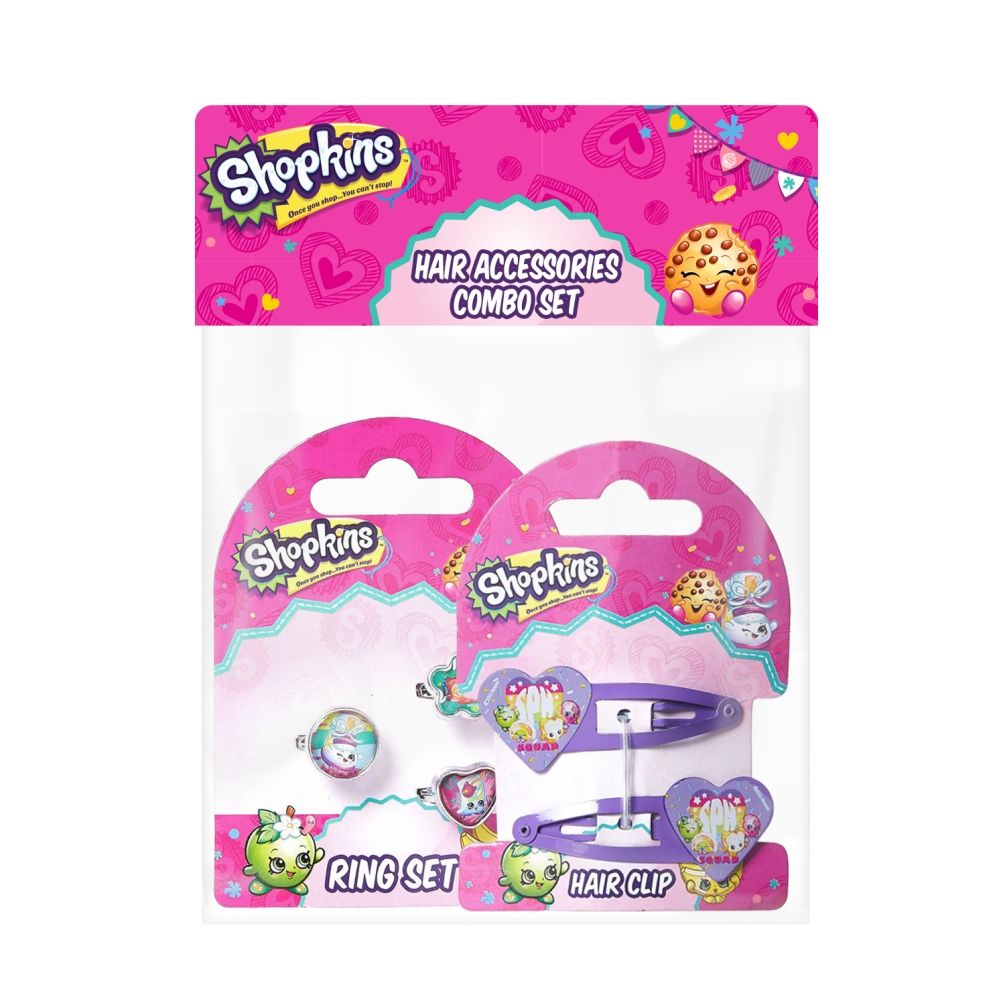 Shopkins - Hair Clip Lavender  & Ring Multi-Color Combo