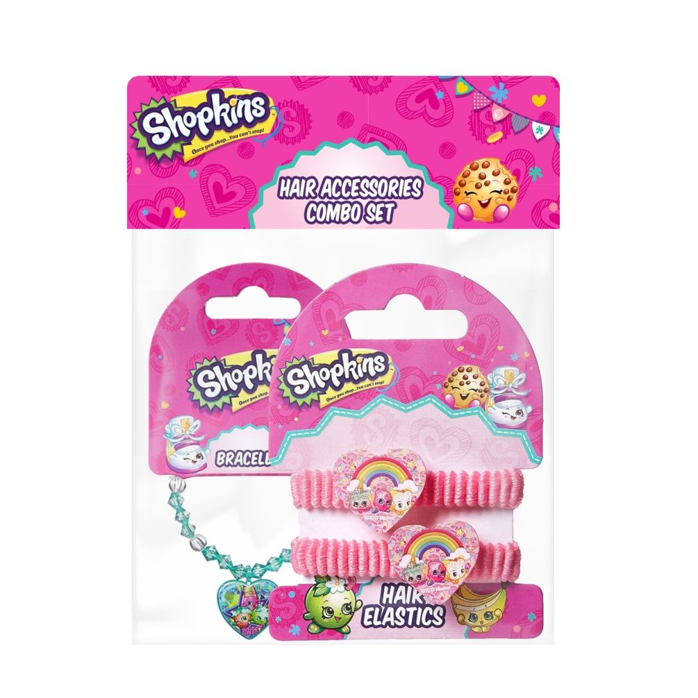 Shopkins - Bracelets Green & Pony Band  Pink Rainbow Combo