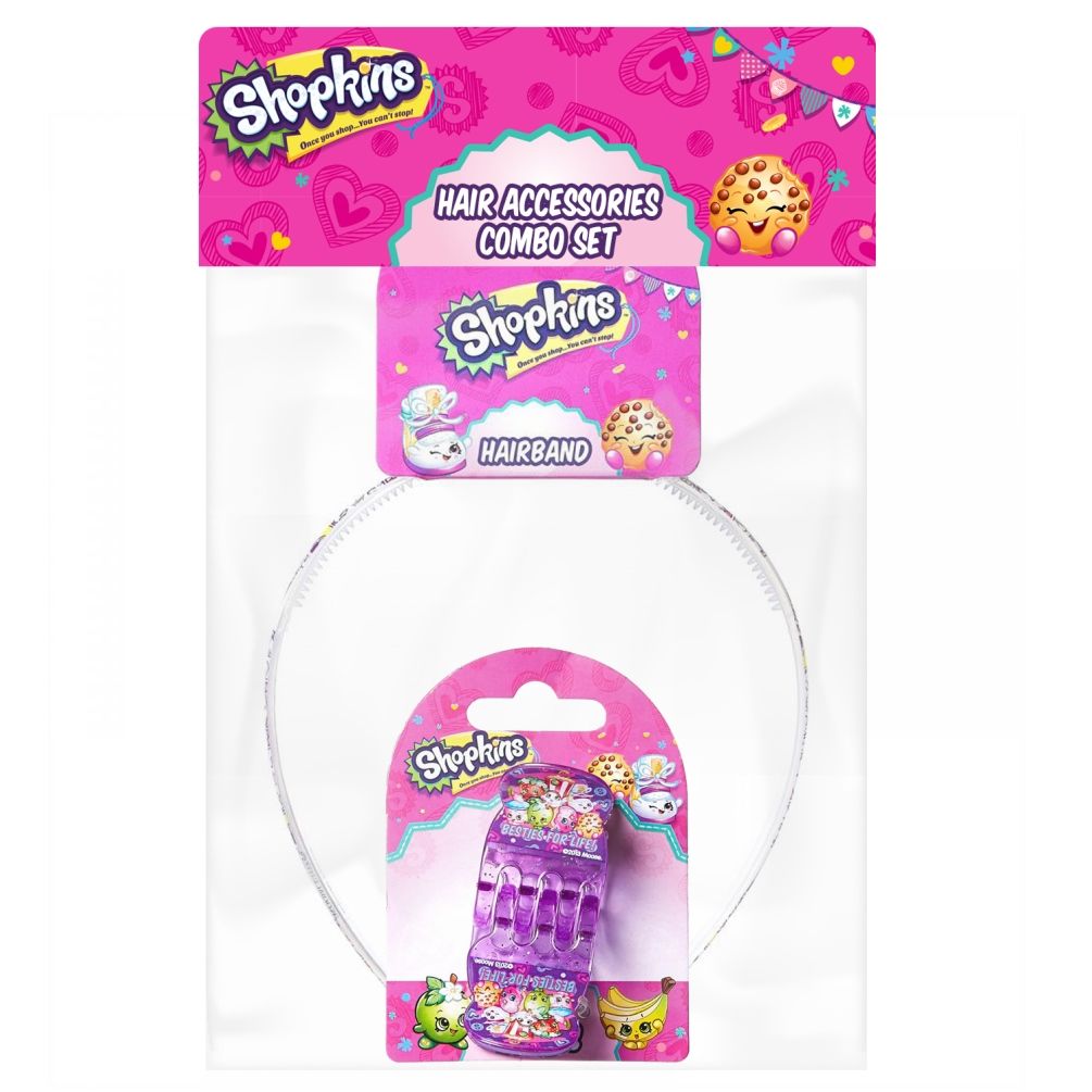 Shopkins - Hair Claws Lavender & Hair Band White Combo