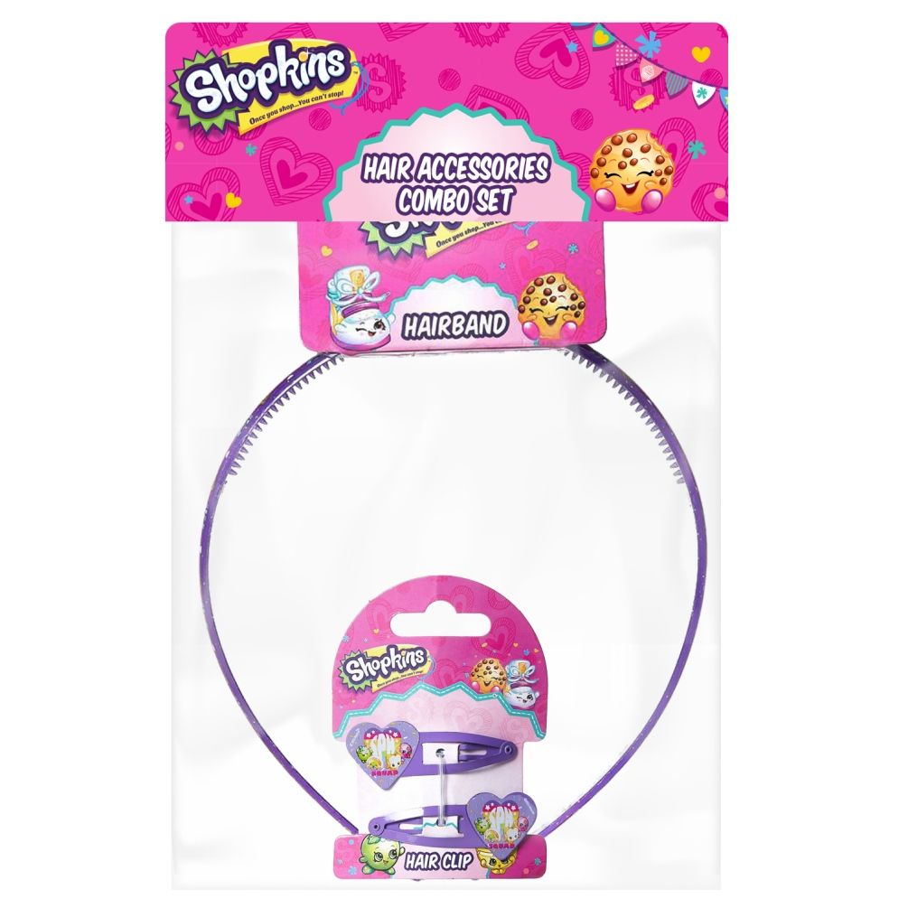 Shopkins - Hair Band Lavender & Hair Clips Lavender Combo