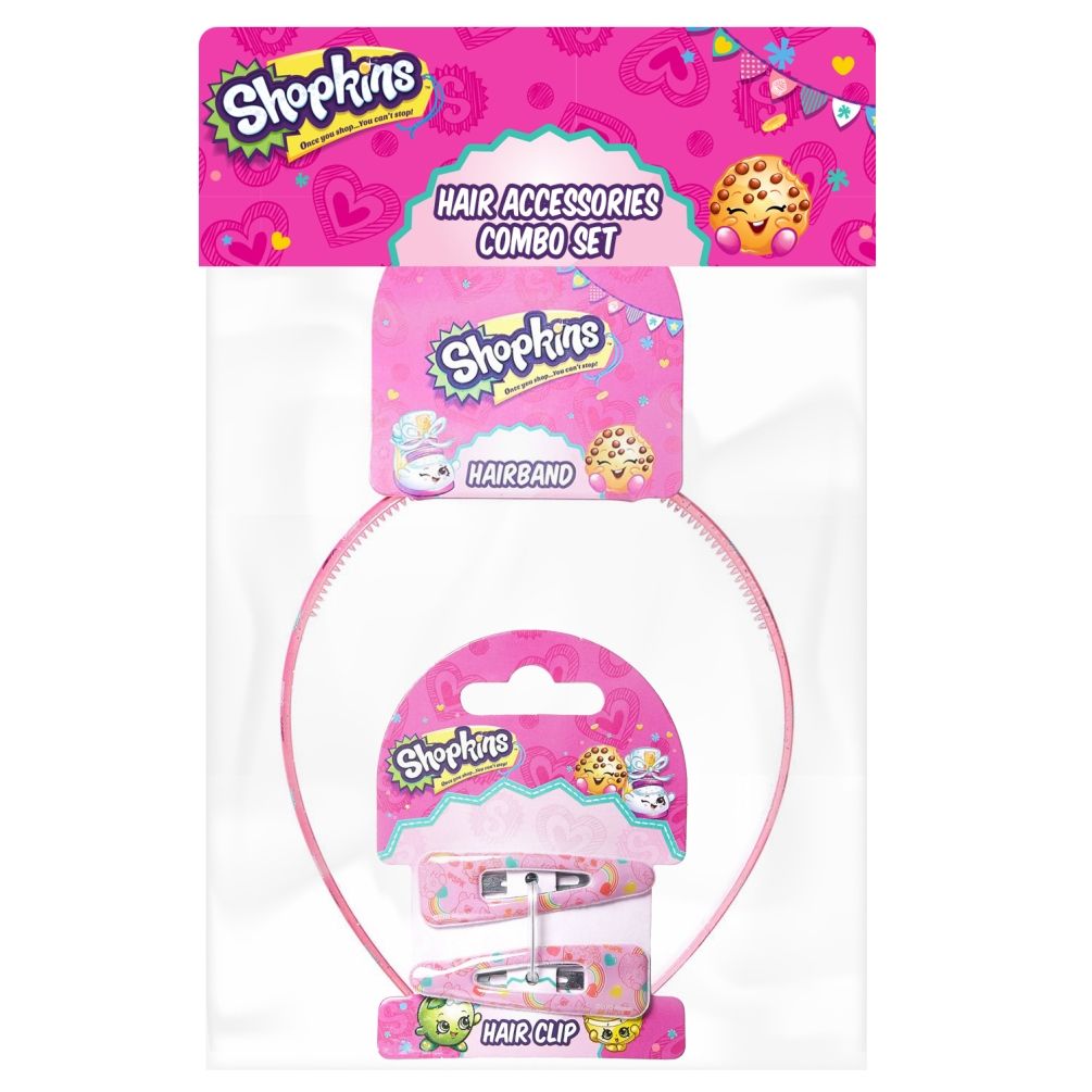 Shopkins - Hair Band Pink & Hair Clips Pink Combo