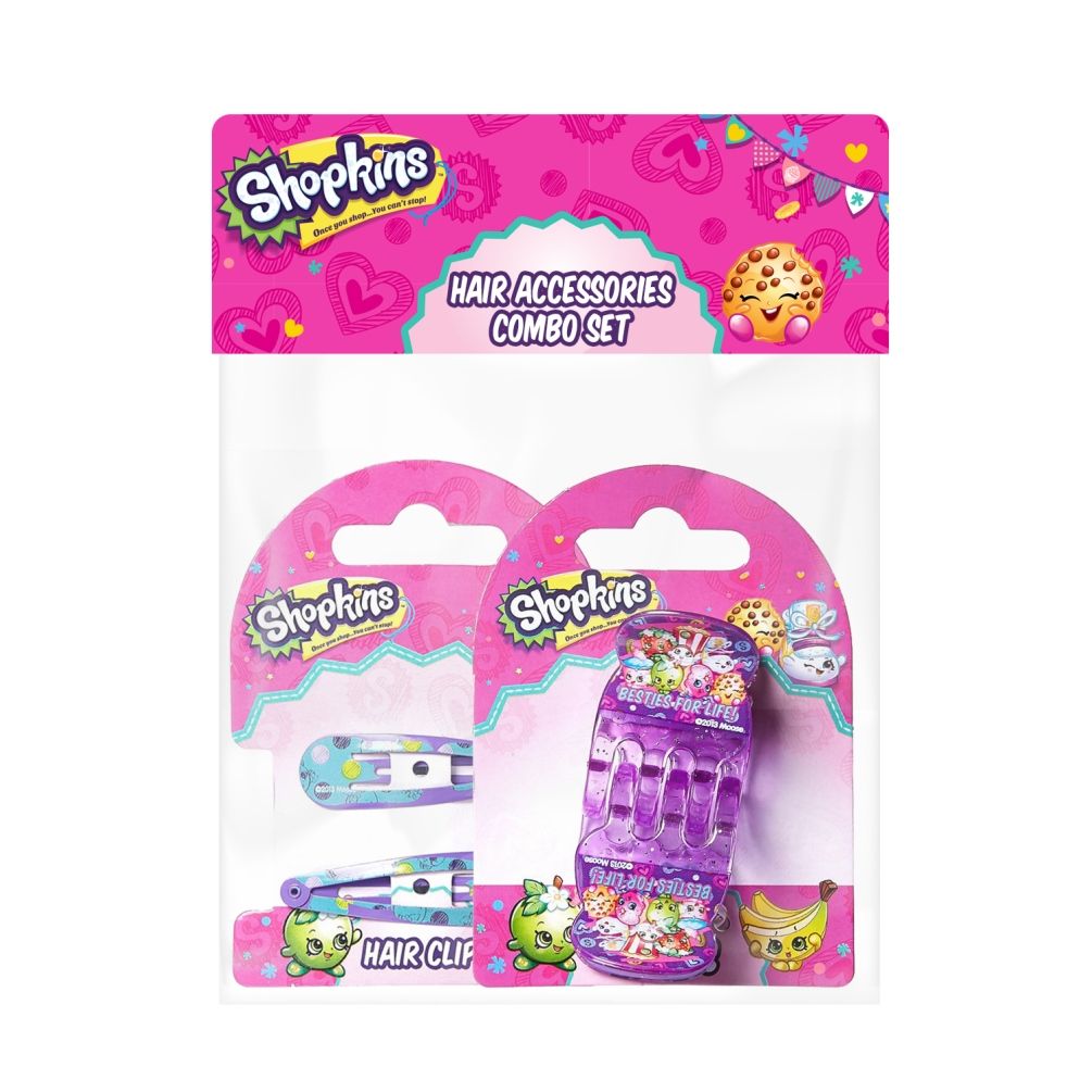 Shopkins - Hair Claws Lavender & Hair Clips Green Combo