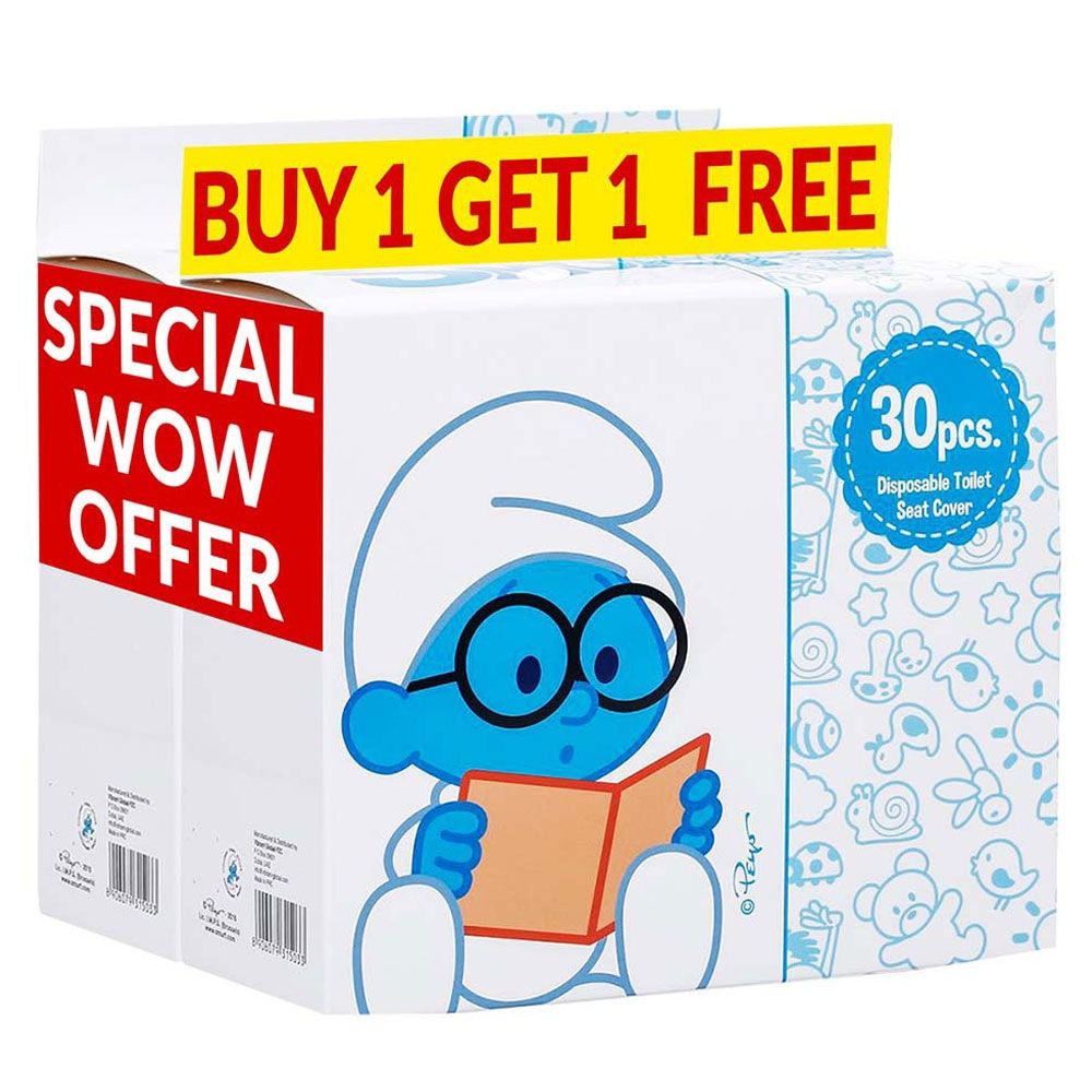 Smurf - Disposable Toilet Seat Covers, 30pcs. - Buy 1 Get 1 Free