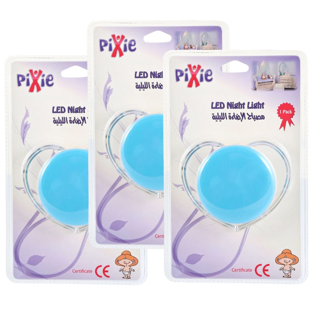 Pixie - Led Night Light Blue (Pack of 3)