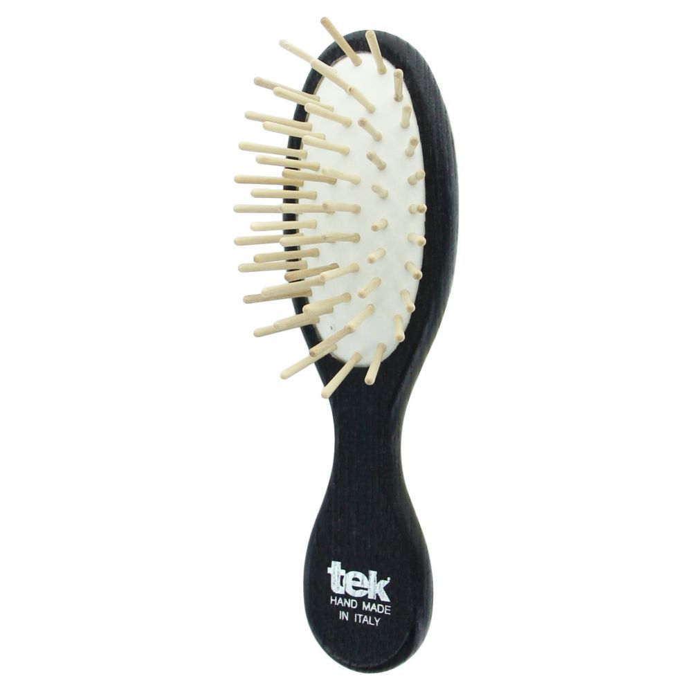 Tek - Little Oval Wooden Purse Brush - Black