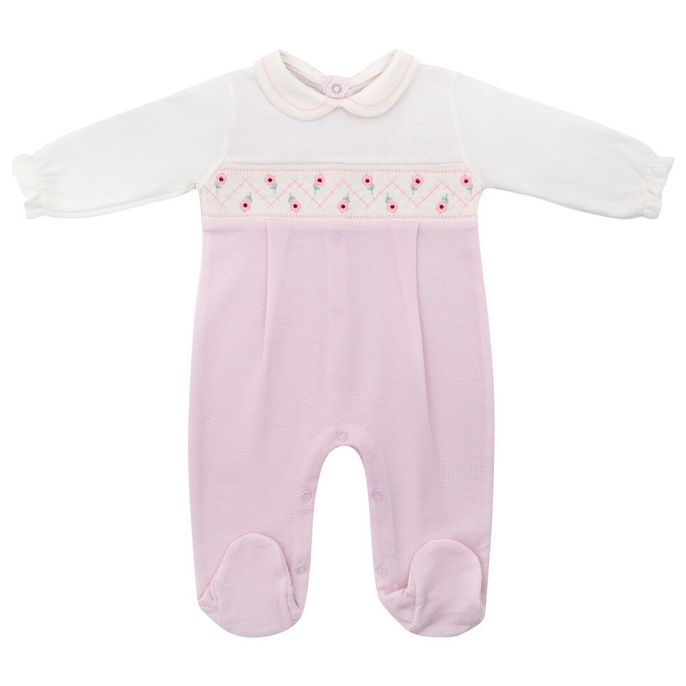 By Ray - Soft Pink Floral Onesie - Pink