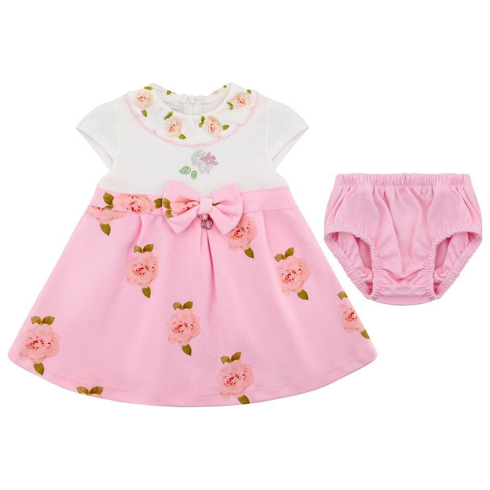 By Ray - Rosey Ribbons Dress w/ Shorts - Pink