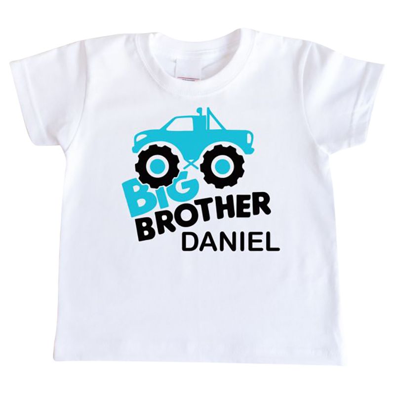 Mini Plum - Personalised Big Brother Boys Printed  T-Shirt