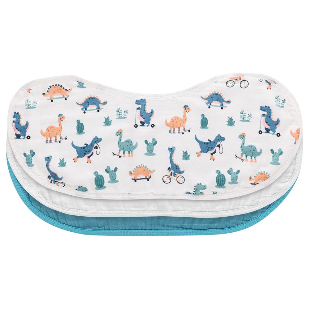 Anvi Baby - Burp & Bib Cloth - Pack of 3 - Dino Circus