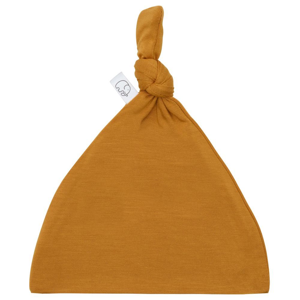 Anvi Baby - Organic Bamboo Knotted Beanie/Hat - Mustard