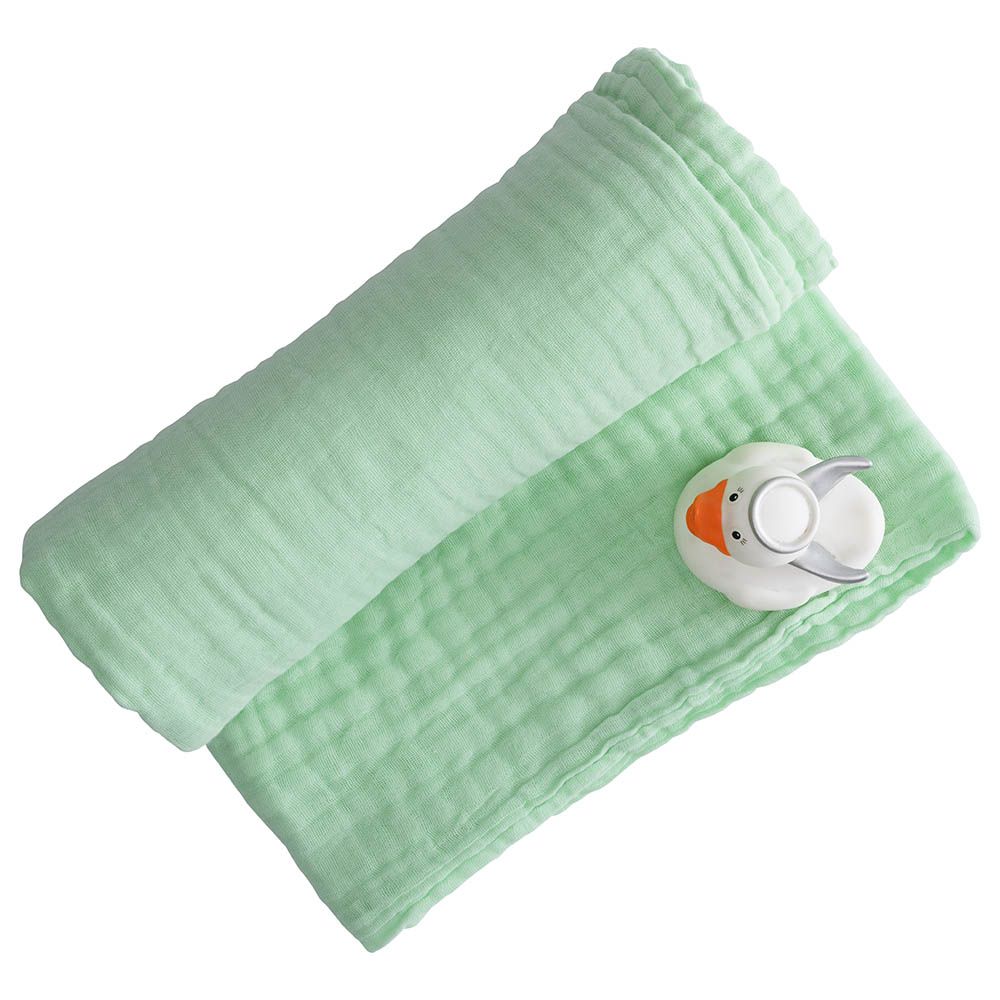 Anvi Baby Organic 6 layered Muslin Bath Towel Green Acres