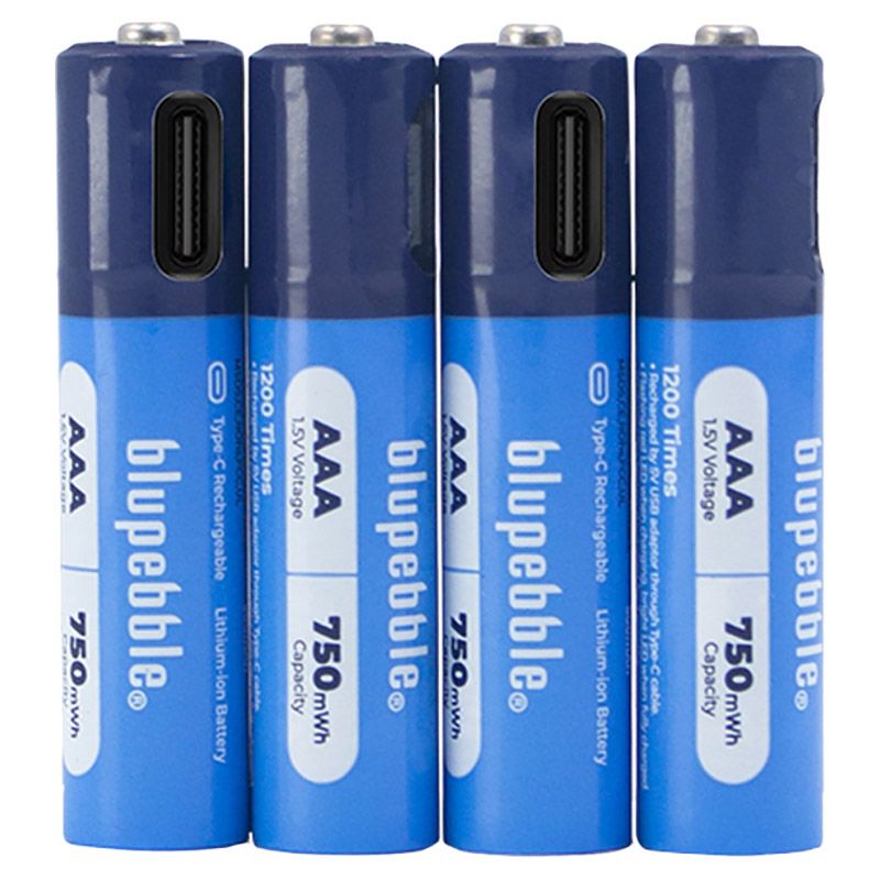 Blupebble - Blucell Type C AAA 500mAh Batteries - Pack of 4