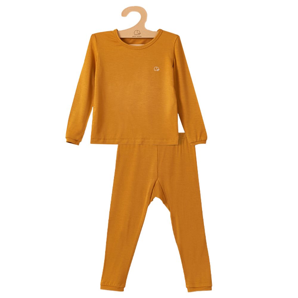 Anvi Baby - 2pc-Set - Bamboo Spandex Pyjama - Mustard