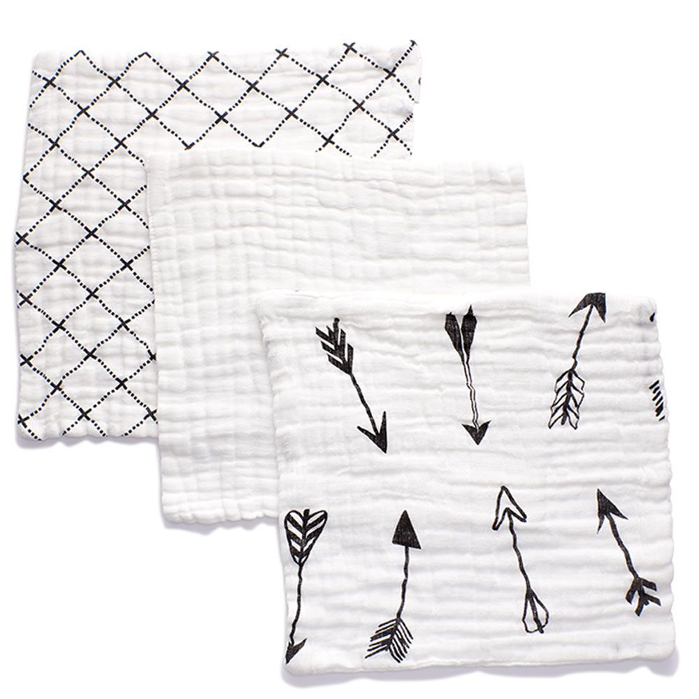 Anvi Baby - Organic Muslin Face Cloth 3pc - Keen Arrows