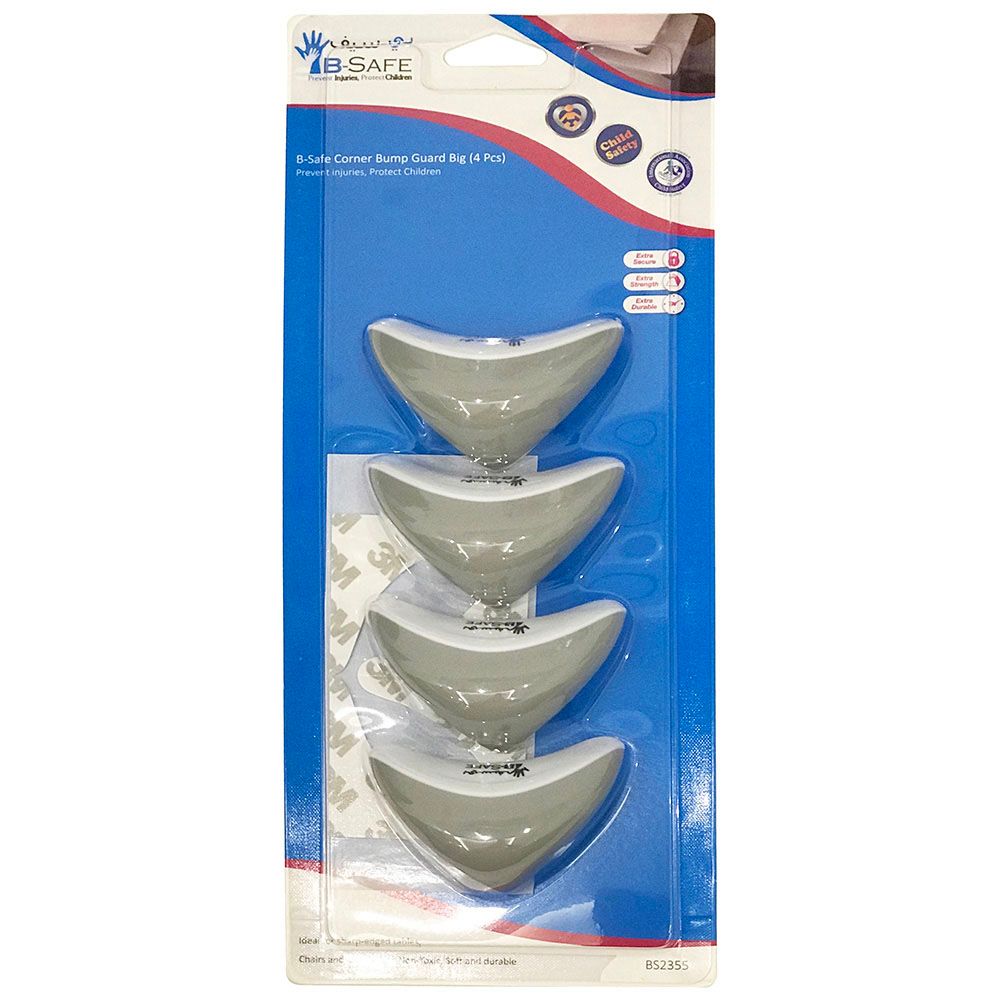 B-Safe - Corner Bump Guard Big Pack of 4 - Grey