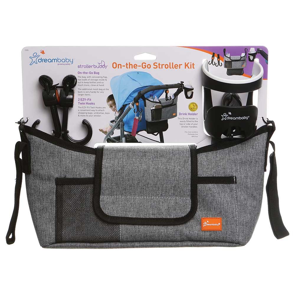 Dreambaby On-The-Go Stroller Organizer Combo Kit - Denim Grey