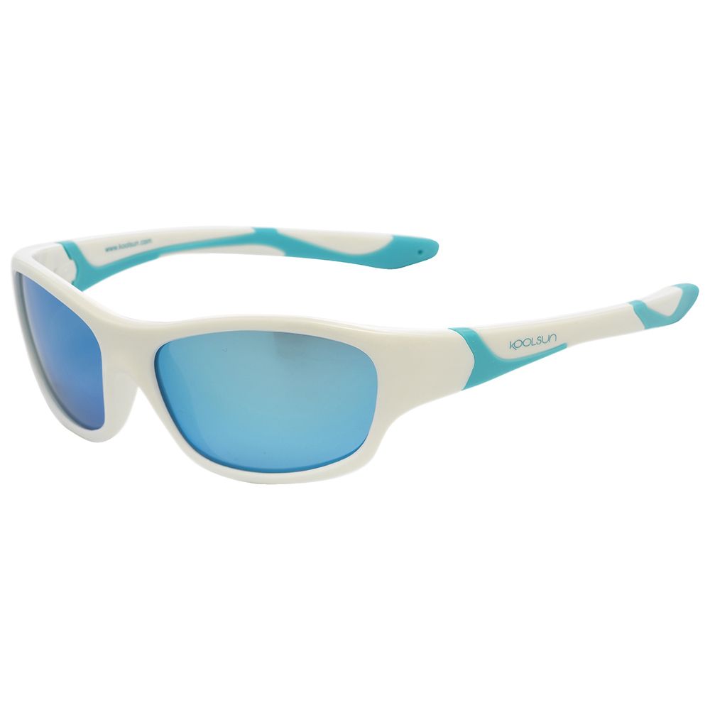 Koolsun - Sport Kids Sunglasses, White Ice Blue 