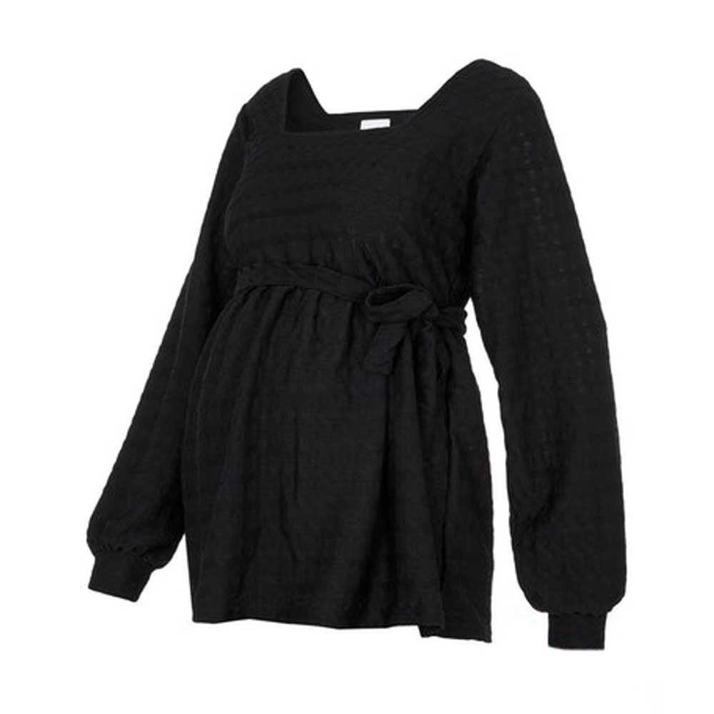 Mamalicious - Long Sleeves Loose Maternity Top - Black