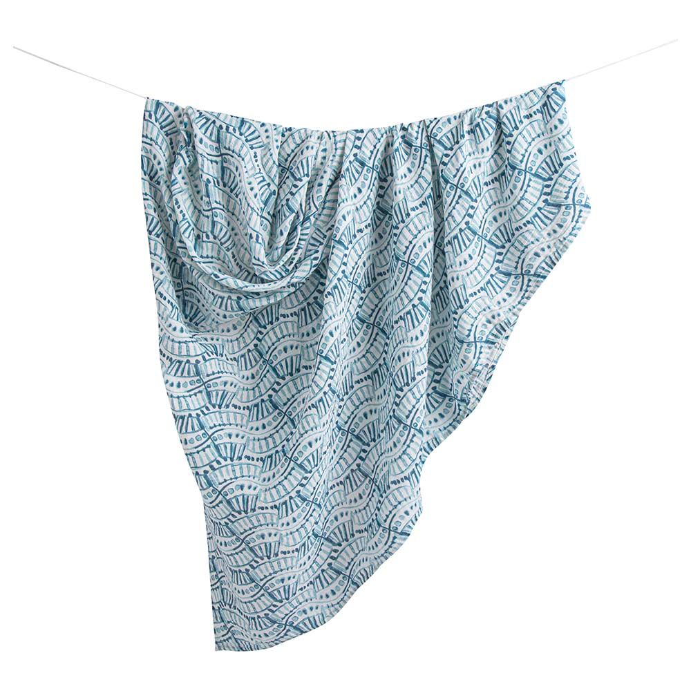 Crane Baby - Caspian Single Swaddle Wraps - Indigo Print