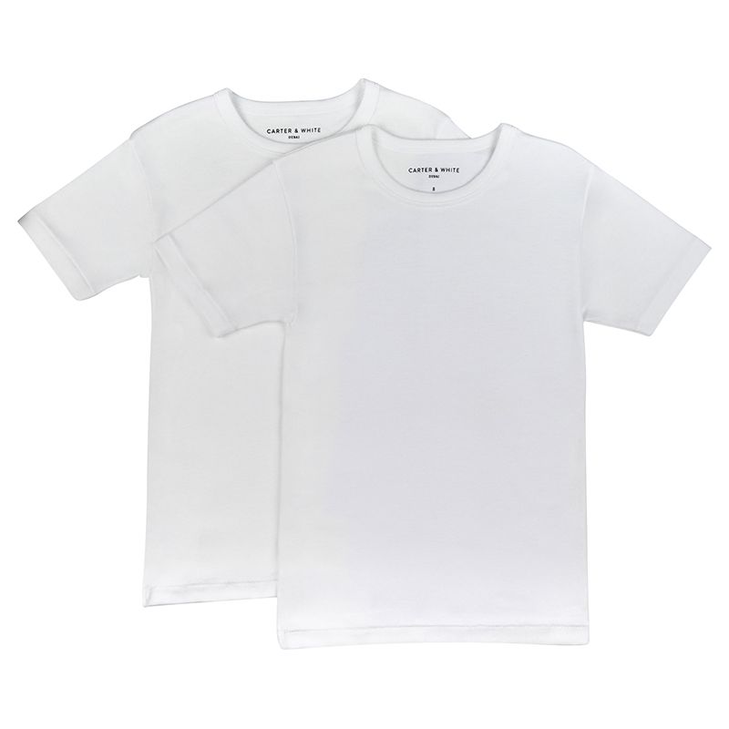 Carter & White - Exclusive Junior Crew Neck - Duo, White